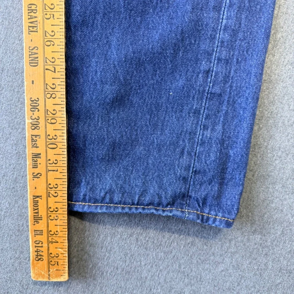 Levis 501 Original Fit Mens Dark Wash Indigo Button Fly Straight Leg Jeans 35x36